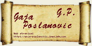 Gaja Poslanović vizit kartica